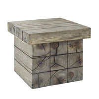 Modway - Manteo Côte rustique Terrasse extérieure Table d’appoint - Gris clair-Table d’appoint rustique moderne