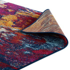 Modway - Entourage Feuillage Moderne Abstrait contemporain Tapis de 5 pi l x 8 pi L - Bleu Orange Jaune Rouge-8
