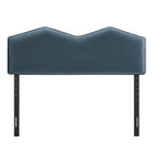 Modway - Cosette Performance Velvet Tête de lit King Size, Bleu Cadet-Amorti en mousse dense