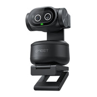 EMEET - Webcam PTZ à double objectif PIXY 4K AI avec contrôle gestuel-Deux caméras : une caméra 4K et une caméra assistée par l'IA pour optimiser la mise au point et l'exposition.