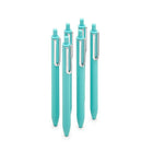 Poppin - Stylos Gel Luxe rétractables – 0,7 mm – encre bleue – paquet de 6-Les stylos gel de luxe turquoise à pointe rétractable Poppin sâ€harmonisent parfaitement avec tous produits turquoise Poppin
