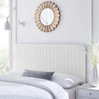 Modway - Milenna Chenal Touffé Tissu rembourré Tête de lit King/King de Californie, Blanc-6