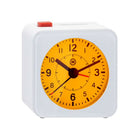 Marathon Watch - Mini réveil analogique sans tic-tac avec rétroéclairage automatique et fonction Snooze - Blanc-4