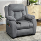 HOMCOM - Fauteuil de massage inclinable avec moteur silencieux - gris-Deux positions mémoire pour un confort d’inclinaison quotidien sans effort 