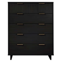 Manhattan Comfort - Granville commode haute moderne 37,8" - noir-Moderne-contemporain avec une touche de glamour - grande commode pour chambre