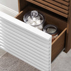 Modway - Render Fixation murale de 18" Armoire de toilette de salle de bain (lavabo non inclus) - Noyer blanc-MDF et panneau de particules