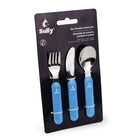 Sully - Ensemble de couverts 3 pièces pour enfants - Bleu-Acier inoxydable