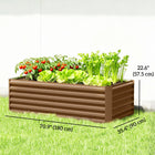 Outsunny - bac de jardin surélevé galvanisé - brun-Finition avec revêtement en poudre offrant une résistance accrue à la rouille pour une utilisation en extérieur
