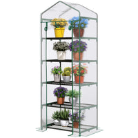 Outsunny serre mini à 5 niveaux, transparent- La mini-serre convient aux espaces restreints  
