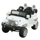 Aosom - camion jouet électrique pour enfants 12v avec télécommande - blanc-Fonctionne avec une pédale et un volant pour les enfants de 3 à 6 ans 