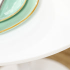 HOMCOM - Table à manger ronde avec patin antidérapant pour salon - blanc-Couleur : Blanc 