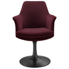 Modway - Lippa Salle à manger pivotante Performance Velvet Fauteuil - Mûrier noir-8