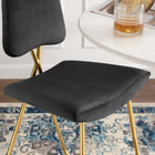 Modway - Ponder Performance Velvet Tabouret de bar - Noir-Rembourrage en mousse dense