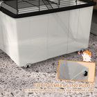 PawHut - Cage à Hamster/Gerbille avec Roues, Fond Détachable, Ramp-Espacement étroit des fils d'acier de 0,3 po (0,8 cm) pour empêcher les évasions