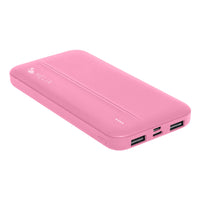 Helix - Batterie externe 10 000 mAh, Rose-Temoin d'alimentation LED