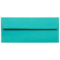 JAM Paper Enveloppes format livret papier recyclé de couleur vive, ferm. gommée, 4 1/8 x 9 1/2 po, bleu de mer, paq./100-Bleu de mer