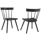 Modway - Sutter Fauteuil d’appoint de salle à manger Ensemble de 2 - Noir-Chaise à manger moderne de ferme