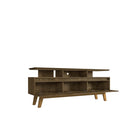 Manhattan Comfort - Meuble TV Yonkers 70,86 po style Mid-Century Modern - Brun Rustique-Comprend 1 ouverture pour la gestion des fils et câbles