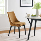 Modway - Viscount Accent Performance Velvet Chaises de salle à manger Ensemble de 2 - Cognac-Capsules de pied non marquées