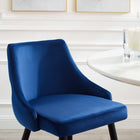 Modway - Adorn Performance Velvet Tabouret de bar - Marine-Tissu résistant aux taches durable