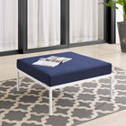 Modway - Harmony Sunbrella Terrasse extérieure Aluminium Ottoman in Marine-Rembourrage en mousse dense confortable