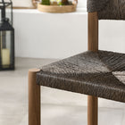 Modway - Parkland Terrasse extérieure Rotin et aluminium Tabourets de comptoir - Noyer - Ensemble de 2-Glissières de plancher sans marquage