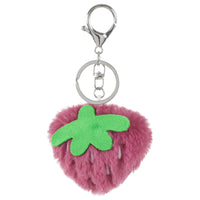 Merangue - Porte-clés bouffant fraise rouge-Facile à attacher aux sacs, sacs à dos ou porte-clés