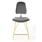 Modway - Ponder Performance Velvet Tabouret de comptoir - Gris-7