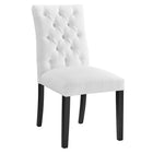 Modway - Duchess Tissu Chaise à manger Ensemble de 2 - Blanc-Tissu fin Polyester Rembourrage 