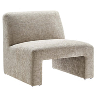 Modway - Amita Chenille Rembourré Chaise d’accent - Kaki-Chaise d’accent surdimensionnée