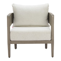 Zuo - Foret Fauteuil avec accoudoirs - Beige-Assise et dossier amovibles