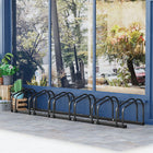 HOMCOM - Support de stationnement au sol pour 6 vélos, usage intérieur et extérieur - noir-Vous pouvez le transformer en support de stationnement pour un seul vélo