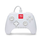 PowerA - Manette câblée Advantage  pour Nintendo Switch 2 avec Lumectra - Blanc-Bouton C : activez facilement les fonctionnalités amusantes de GameChat