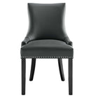Modway - Marquis Cuir végane Chaise à manger - Gris-Assemblée requise