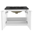 Modway - Maybelle 24" Vanité de salle de bain murale - Blanc Noir-8