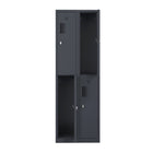 Ceha - Casier NH Series batterie de 2, 2 niveaux avec aérations avant à trous, gris graphite-Idéal pour les gymnases, les écoles, les environnements industriels et les vestiaires du personnel