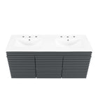 Modway - Render Fixation murale de 48" Vanette de salle de bain - Gris blanc-Matchs non inclus