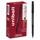 uni-ball – Stylos à bille roulante ONYX – 0,5 mm – bleu – paquet de 12  -Stylos à bille roulante