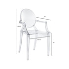 Nicer Furniture - fauteuil fantôme transparente de Louis XVI - 4 pièces-Design moderne et innovant - Transparent, Polycarbonate robuste, Tendance