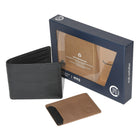 Club Rochelier - Portefeuille Billfold pour hommes avec porte-cartes amovible - Combo noir/beige-1 Compartiment billets