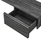 Modway - Render Coin de montage mural Bureau - Charbon de bois-8