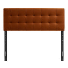 Modway - Lily Velours de performance résistant aux taches Tête de lit King Size, Rouille-Cinq positions de montée