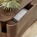 Modway - Mirae 6 tiroirs Commode incurvée, Chêne brun brossé-Construction en bois d’ingénierie