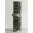 HOMCOM - Armoire de rangement de salle de bain étroite 67 po, gris foncé vieilli-Le design haut et étroit permet d’économiser de l’espace dans votre salle de bain 