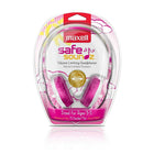 Maxell – Casque d'écoute pour enfants à limitation du volume, rose (SAFE2-P3)-Sortie de son maximale de 75 décibels