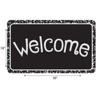 Ashley Productions - The Original Fun Mat - Tapis de Bienvenue - 18" x 30" - Composition Noire de Bienvenue-Antidérapant et durable : Le support en caoutchouc robuste garantit la sécurité et la durabilité, idéal pour les zones à fort passage.