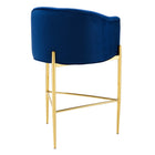 Modway - Savour Touffe Performance Velvet Tabouret de bar - Marine-Aucune assemblée requise