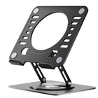 Uncaged Ergonomics - RISE Support pivotant pour ordinateur portable Support de bureau réglable - Noir-La base pivote sur 360 degrés