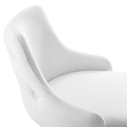 Modway - Adorn Performance Velvet Tabouret de bar - Blanc-Capacité du poids de la chaise : 300 lb