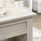 HOMCOM - Table basse relevable avec rangement caché et étagères ouvertes - chêne-Matériau : Panneau de particules